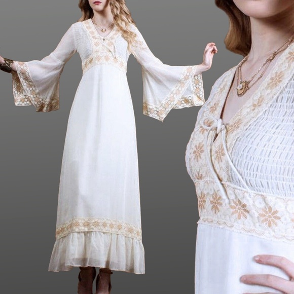vintage hippie maxi dress